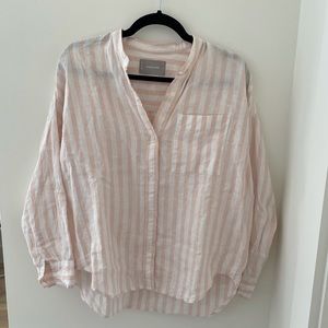 Everlane ‘The Linen Oversized Collarless Shirt’